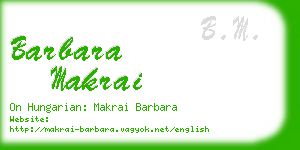 barbara makrai business card